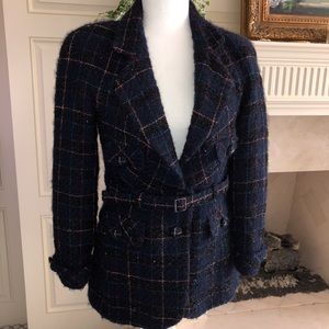 Chanel Navy Belted Jacket